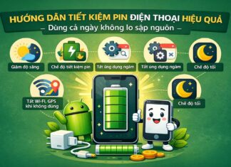 Hướng dẫn tiết kiệm pin điện thoại hiệu quả, dùng cả ngày không lo sập nguồn